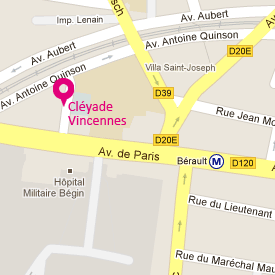 Image plan d'accès - Agence Cléyade de Vincennes